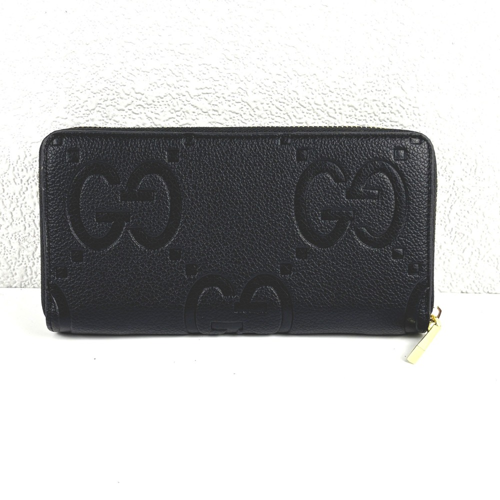 Gucci Zip Around Wallet Unisex OS Black GG Embossed Leather - Picture 4 of 11